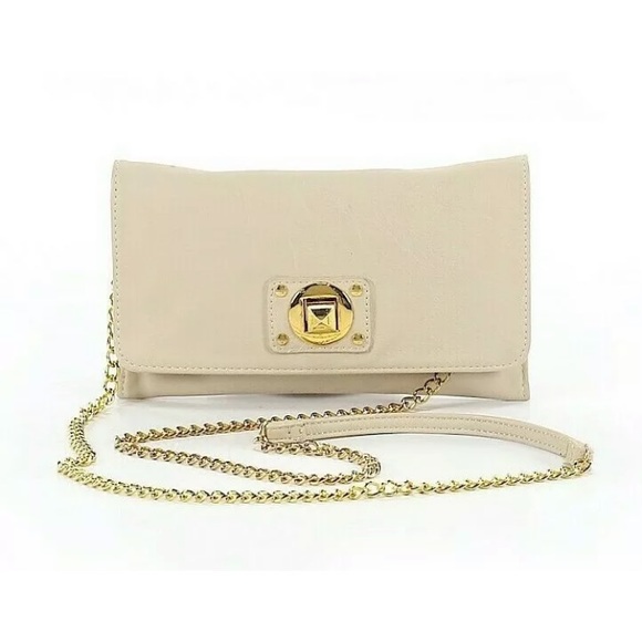 Mud Pie Handbags - MUD PIE WOC Wallet on Chain Crossbody Clutch Ivory